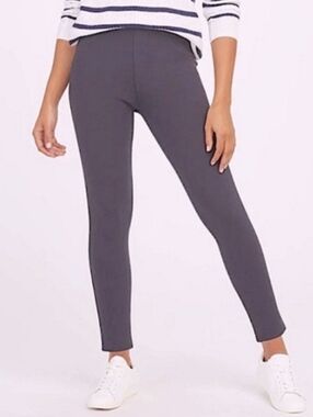 NWT Assets by Spanx Charcoal Gray Ponte Ankle Leggings Large
